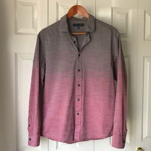 Vince Camuto 😎 Ombré ButtonFront Shirt 100%Cotton